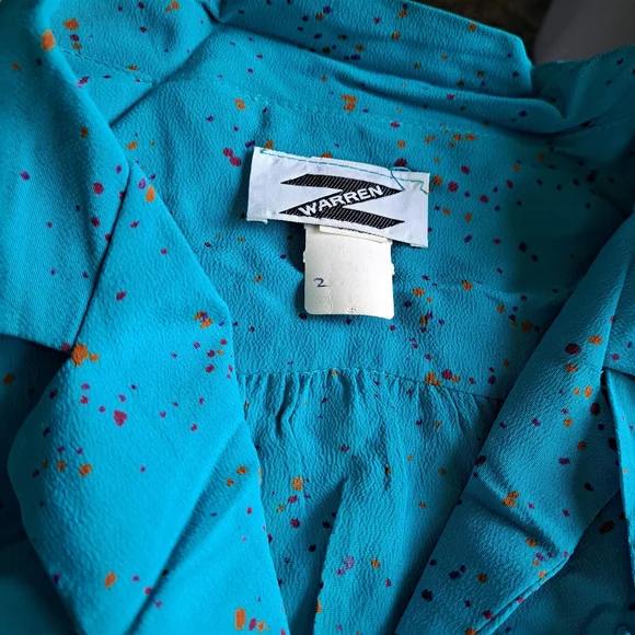 Vintage Z Warren Turquoise Jumpsuit - Picture 7 of 9